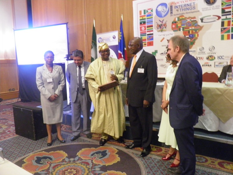 Award Presentation the Honorable Minister of ICT in Namibia