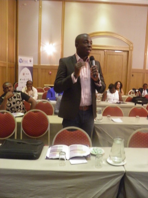 Oluwatoba Obaniyi contributing during one of the sessions