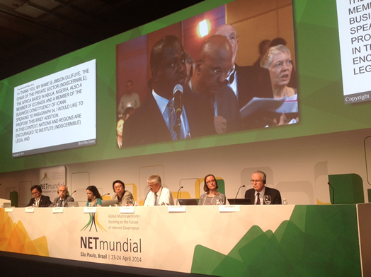 NETmundial Multistakeholder Statement of Sao Paulo is presented